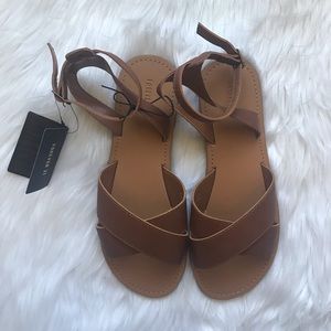 FOREVER 21 BROWN GLADIATOR SANDALS